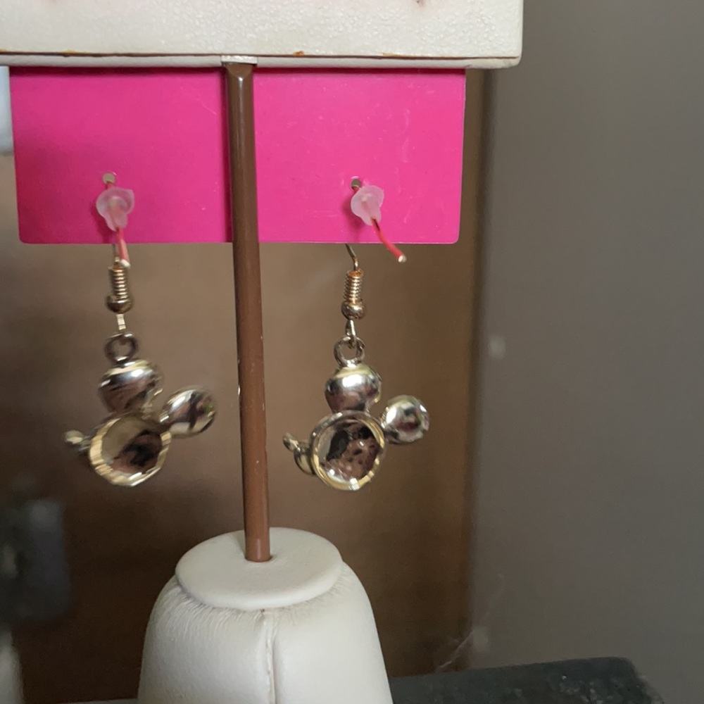 Betsey Johnson Mickey Dangle Earrings New - Picture 5 of 6
